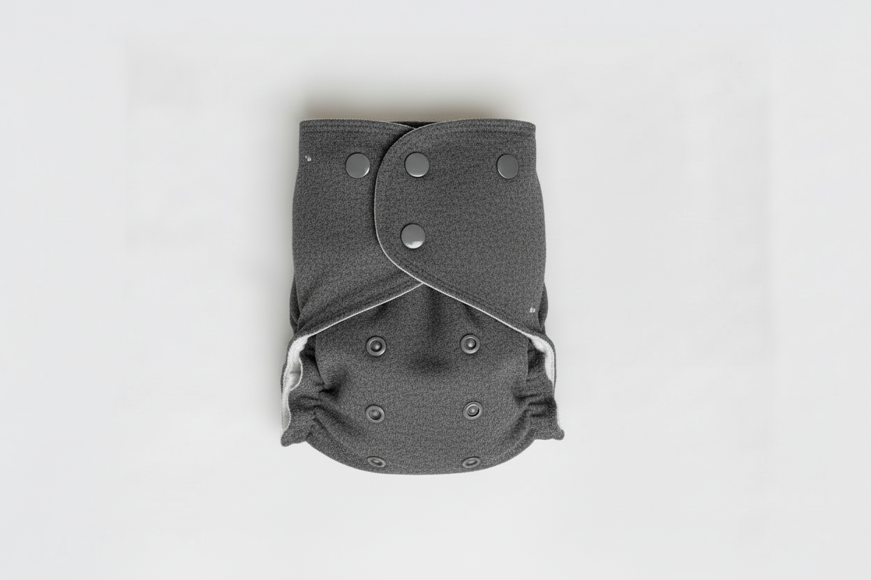 One-Size All-Wool Merino Cloth Diaper Cover | Heathered Charcoal