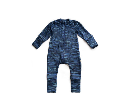 Footless Merino Wool Zippered Romper | Out of the Blue