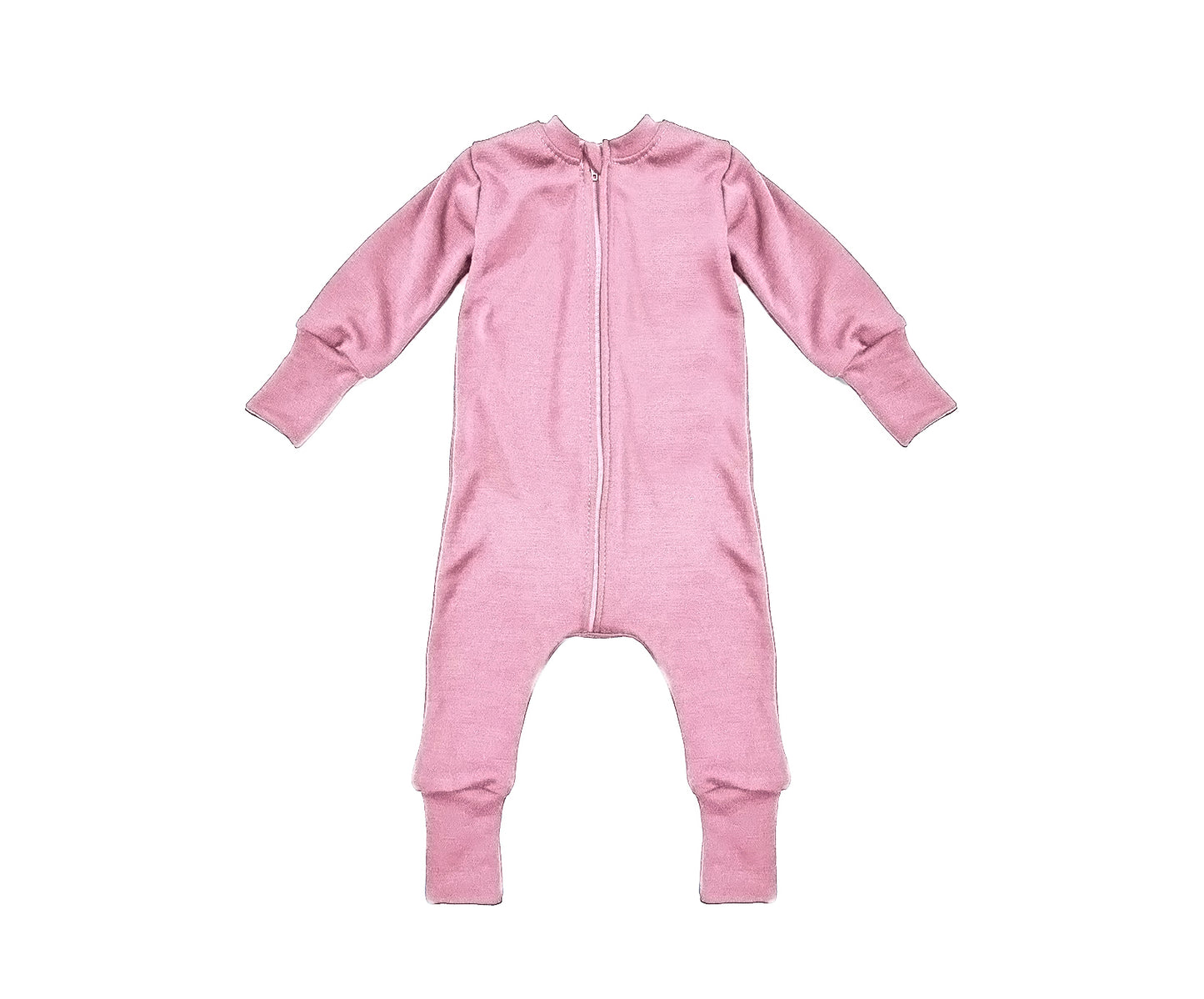 Merino Wool Zippered Sleeper | Petal