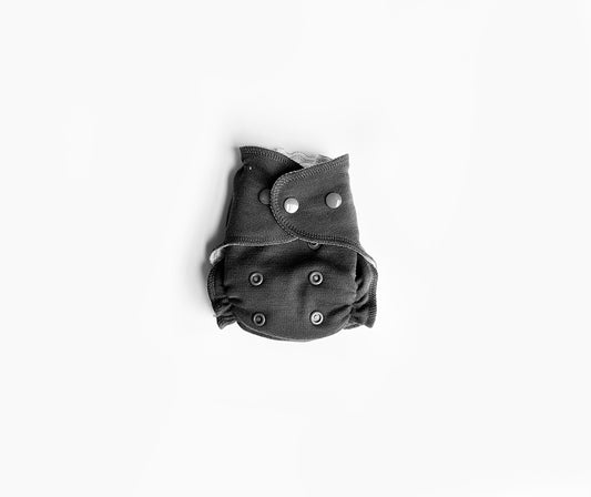 Newborn All-Wool Merino Cloth Diaper Cover | Pewter
