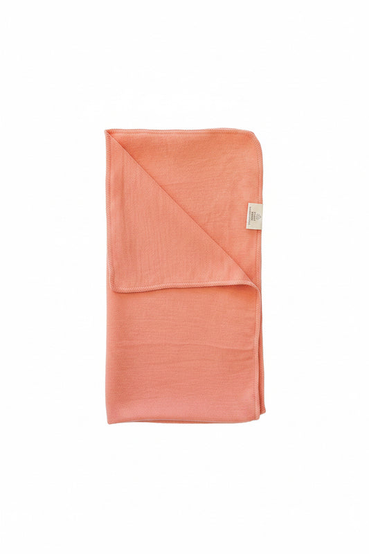 Single Layer Merino Wool Stretchy Swaddle Baby Blanket | Baby Pink