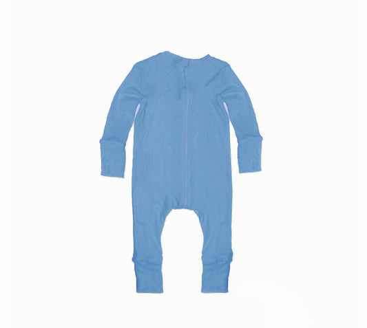 Merino Wool Zippered Romper | Periwinkle