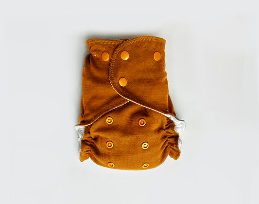 One-Size All-Wool Merino Cloth Diaper Cover | Pumpkin Spice