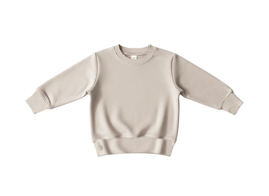 FLAWED Baby / Toddler / Kids Merino Wool Long Sleeved Crew Pullover | Sandstone (Copy)