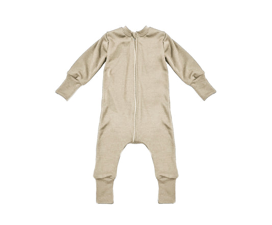 Merino Wool Zippered Sleeper | Sandstone