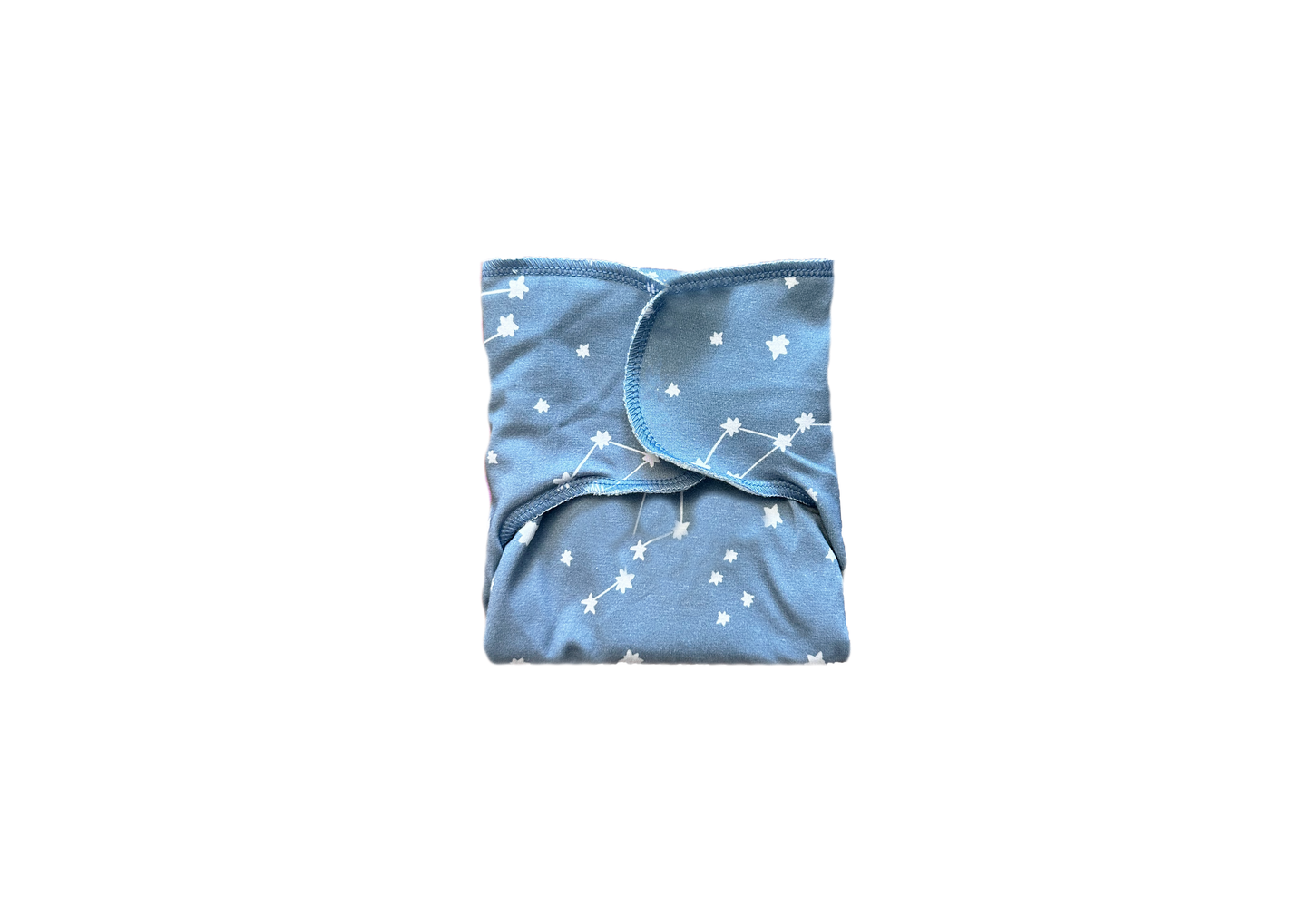 Newborn Bamboo 2-Ply Stretchy Pre-Flat Absorbent Cloth Diaper | Winter Sky