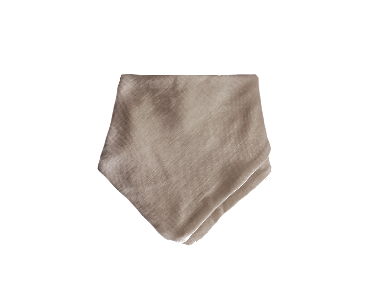 Merino Wool Bandana Bib | Mocha
