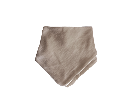 Merino Wool Bandana Bib | Warm Taupe