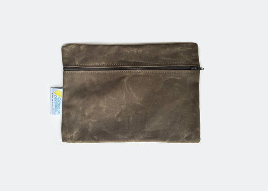 Waxed Canvas Clutch Wet Bag | Hickory