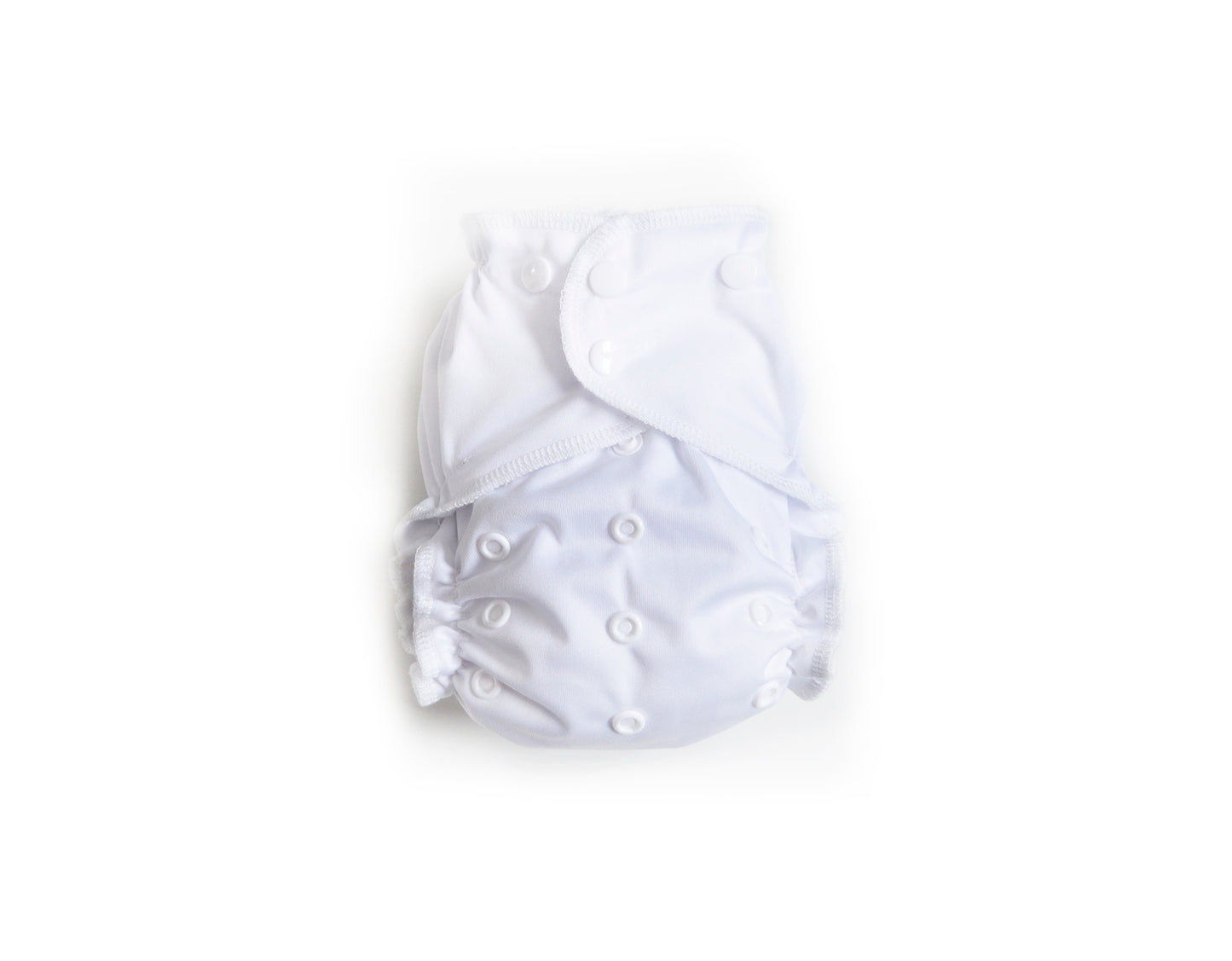 One-Size Cloth Pocket Diaper + Bamboo Trifold | White