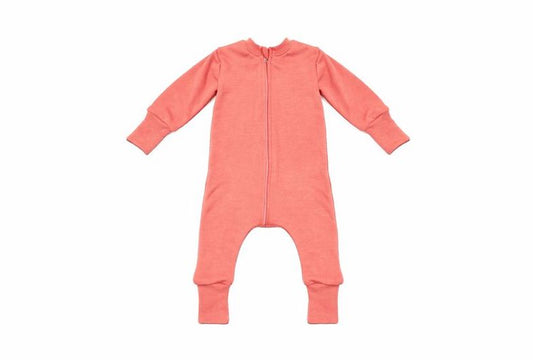 Merino Wool Zippered Romper | Winter Sunset