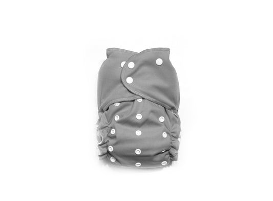 Youth Sized Cloth Pocket Diaper + Bamboo Trifold | Winter Fog