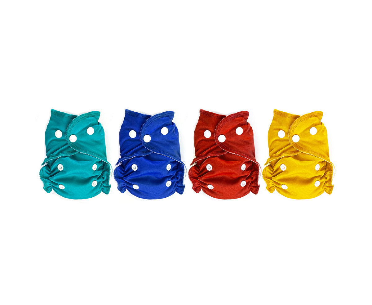 Set of 4 Newborn AIO Cloth Diaper | One-Piece