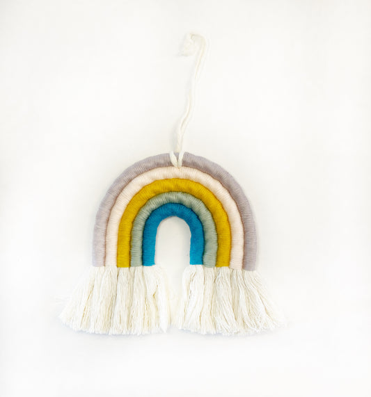Small Macrème Hanging Nursery Rainbow